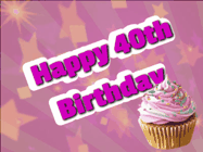 Happy Birthday Age 40 GIF, 40th Birthday GIF