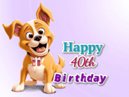 Happy Birthday Age 40 GIF, 40th Birthday GIF