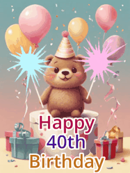 Happy Birthday Age 40 GIF, 40th Birthday GIF