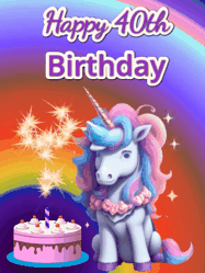 Happy Birthday Age 40 GIF, 40th Birthday GIF
