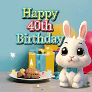 Happy Birthday Age 40 GIF, 40th Birthday GIF