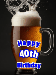 Happy Birthday Age 40 GIF, 40th Birthday GIF