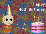 Happy Birthday Age 40 GIF, 40th Birthday GIF