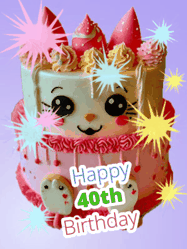 Happy Birthday Age 40 GIF, 40th Birthday GIF