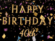 Happy Birthday Age 40 GIF, 40th Birthday GIF