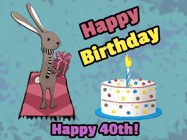 Happy Birthday Age 40 GIF, 40th Birthday GIF