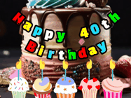 Happy Birthday Age 40 GIF, 40th Birthday GIF