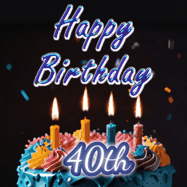 Happy Birthday Age 40 GIF, 40th Birthday GIF