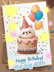 Happy Birthday Age 40 GIF, 40th Birthday GIF