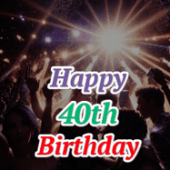 Happy Birthday Age 40 GIF, 40th Birthday GIF