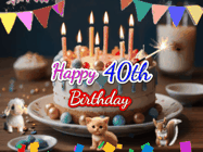 Happy Birthday Age 40 GIF, 40th Birthday GIF