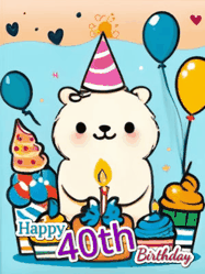Happy Birthday Age 40 GIF, 40th Birthday GIF