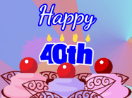 Happy Birthday Age 40 GIF, 40th Birthday GIF