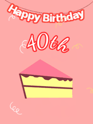 Happy Birthday Age 40 GIF, 40th Birthday GIF