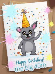 Happy Birthday Age 40 GIF, 40th Birthday GIF