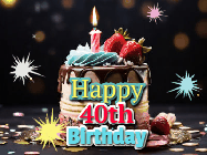 Happy Birthday Age 40 GIF, 40th Birthday GIF