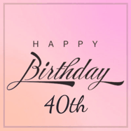 Happy Birthday Age 40 GIF, 40th Birthday GIF: A beautiful birthday cake gif with animated sparkles and glitter Happy Birthday Name you can customize