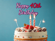 Happy Birthday Age 40 GIF, 40th Birthday GIF
