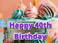 Happy Birthday Age 40 GIF, 40th Birthday GIF