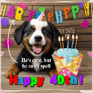 Happy Birthday Age 40 GIF, 40th Birthday GIF