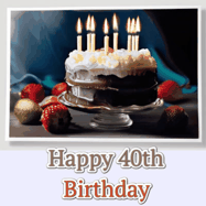Happy Birthday Age 40 GIF, 40th Birthday GIF