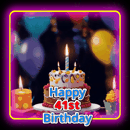 Happy Birthday Age 41 GIF, 41st Birthday GIF