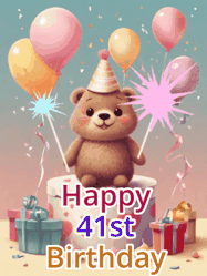 Happy Birthday Age 41 GIF, 41st Birthday GIF