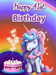 Happy Birthday Age 41 GIF, 41st Birthday GIF