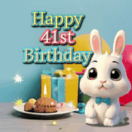 Happy Birthday Age 41 GIF, 41st Birthday GIF