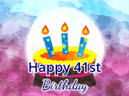 Happy Birthday Age 41 GIF, 41st Birthday GIF
