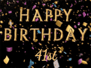 Happy Birthday Age 41 GIF, 41st Birthday GIF