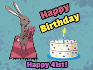 Happy Birthday Age 41 GIF, 41st Birthday GIF