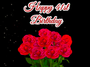 Happy Birthday Age 41 GIF, 41st Birthday GIF