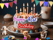Happy Birthday Age 41 GIF, 41st Birthday GIF