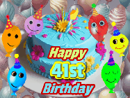 Happy Birthday Age 41 GIF, 41st Birthday GIF