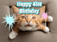Happy Birthday Age 41 GIF, 41st Birthday GIF