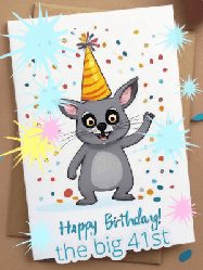 Happy Birthday Age 41 GIF, 41st Birthday GIF