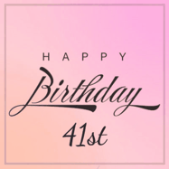 Happy Birthday Age 41 GIF, 41st Birthday GIF: A beautiful birthday cake gif with animated sparkles and glitter Happy Birthday Name you can customize