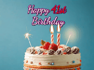 Happy Birthday Age 41 GIF, 41st Birthday GIF