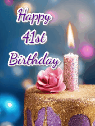 Happy Birthday Age 41 GIF, 41st Birthday GIF