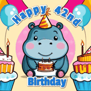 Happy Birthday Age 42 GIF, 42nd Birthday GIF