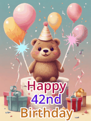 Happy Birthday Age 42 GIF, 42nd Birthday GIF