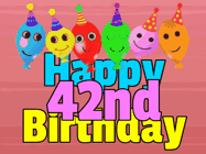 Happy Birthday Age 42 GIF, 42nd Birthday GIF