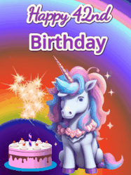 Happy Birthday Age 42 GIF, 42nd Birthday GIF