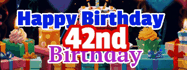 Happy Birthday Age 42 GIF, 42nd Birthday GIF