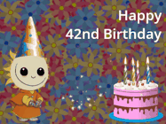 Happy Birthday Age 42 GIF, 42nd Birthday GIF