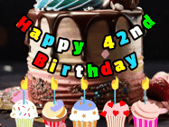 Happy Birthday Age 42 GIF, 42nd Birthday GIF