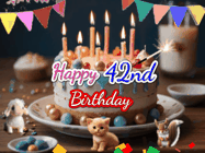 Happy Birthday Age 42 GIF, 42nd Birthday GIF
