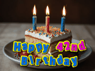 Happy Birthday Age 42 GIF, 42nd Birthday GIF