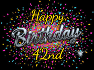Happy Birthday Age 42 GIF, 42nd Birthday GIF